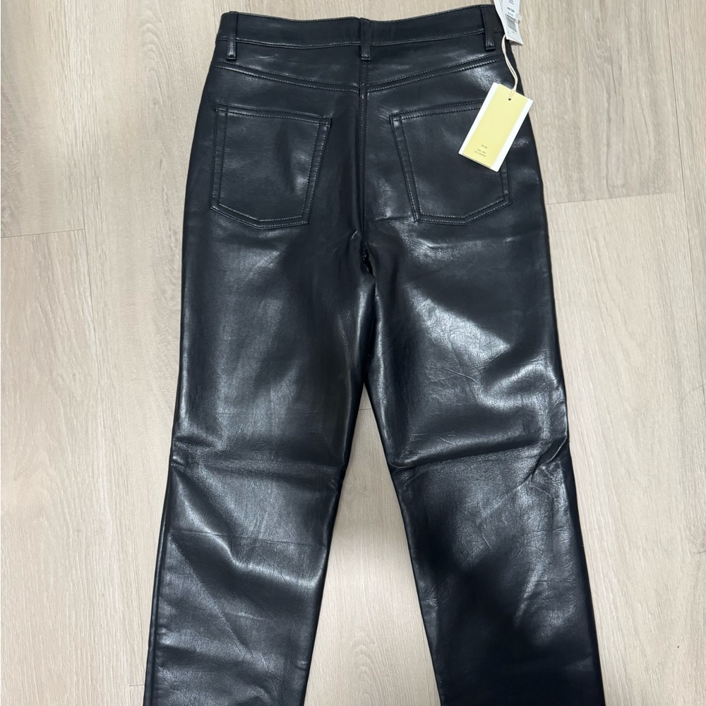 Aritzia Wilfred Melina Black Leather Pants - Picture 2 of 5